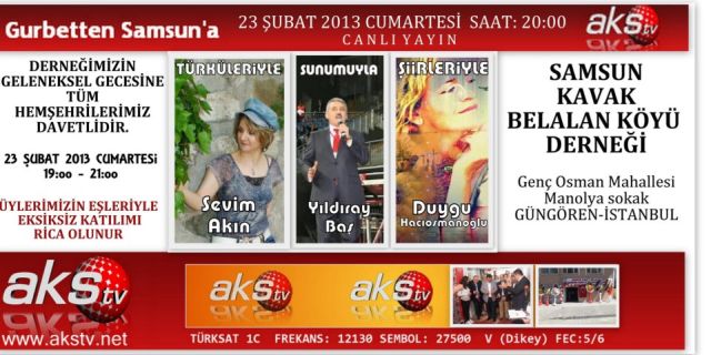 Samsun Kavak Belalan Köyü Derneği Hemşehrileri İle Buluşuyor