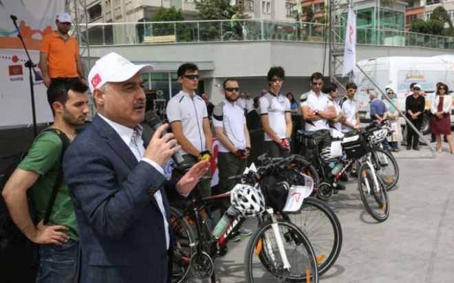 Güngörenden Balkanlar'a dostluk İçin Pedal çevirdiler